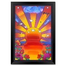 Peter Max Sunrise 2000 Original Mixed Media on Paper