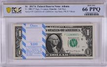 Pack of 2017A $1 Federal Reserve STAR Notes Atlanta Fr.3005-F* PCGS Gem UNC 66PPQ