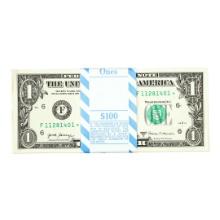 Pack of (100) Consecutive 2017A $1 Federal Reserve Star Notes Atlanta