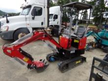 New Miva VA13 Mini Excavator, Open Cab, Canopy, Grader Blade, Stationary Th