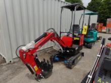 New Miva VA13 Mini Excavator with 16'' Bucket, Open Cab with Canopy, Gas, G