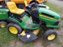 John Deere 145 Automatic Riding Mower w/48'' Deck, 22 HP Briggs & Stratton