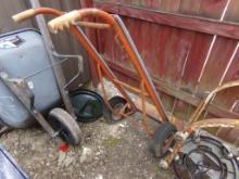 Orange, 2-Wheel Material Cart (Outside)