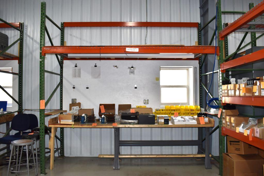 1-SECTION OF STEEL PALLET RACKING, 48"D X 10'W X 10'H