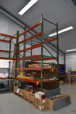 1-SECTION OF STEEL PALLET RACKING, TEAR DROP,