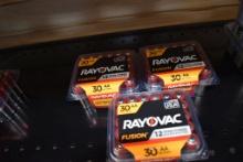 (3) 30 PACKS OF RAYOVAC FUSION AA BATTERIES