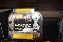 (3) 12 PACKS OF RAYOVAC ULTRA PRO C BATTERIES