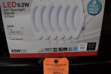 (1) SIX PACK OF 5/6" DOWNLIGHT RETROFIT, WARM WHITE,