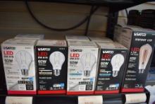 (9) SATCO LED BULBS, 40W AND 60W