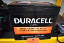 DURACELL ULTRA 12V BATTERY, MODEL DURA12-55C/FR, 12V