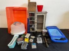 Vintage Storage, tape, wood filler and more