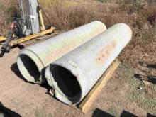 (2) 18in x 8ft Concrete Pipes.