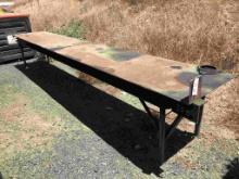 31in x 193in x 32in Metal Work Bench Table.