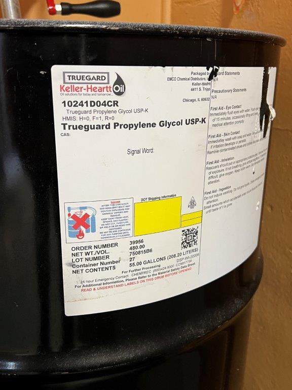 55 Gallon Drum Trueguard Propylene Glycol USP K