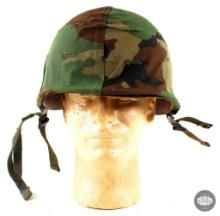 US M1 Helmet - Liner, Chinstrap and Headband - Camo Cover