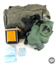 Iraqi M-59 Gas Mask, Decontamination Kit, and Carrying Satchel