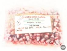 1 Bag of Grand Master 38 Caliber Semiwadcutter 158gr Bullets. - 250 Projectiles