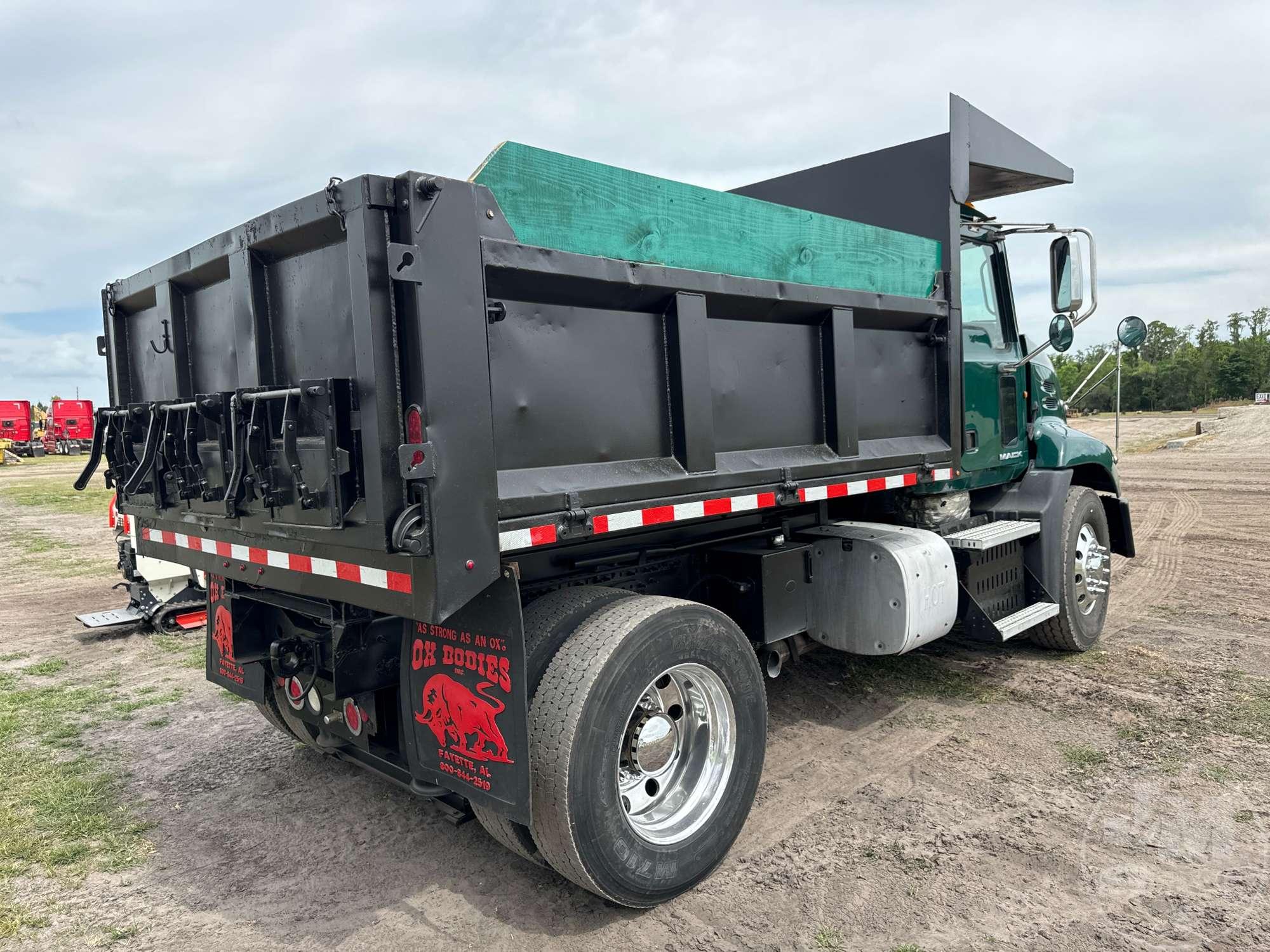 2013 MACK CXU612 SINGLE AXLE DUMP TRUCK VIN: 1M1AW01XXDM005221