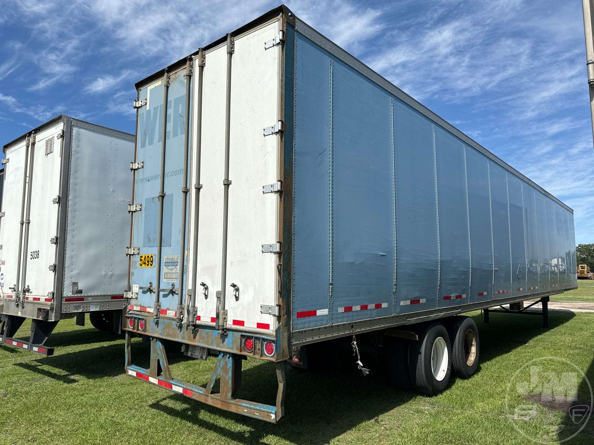 2007 WABASH 53'X102" VAN TRAILER VIN: 1JJV532W47L007933