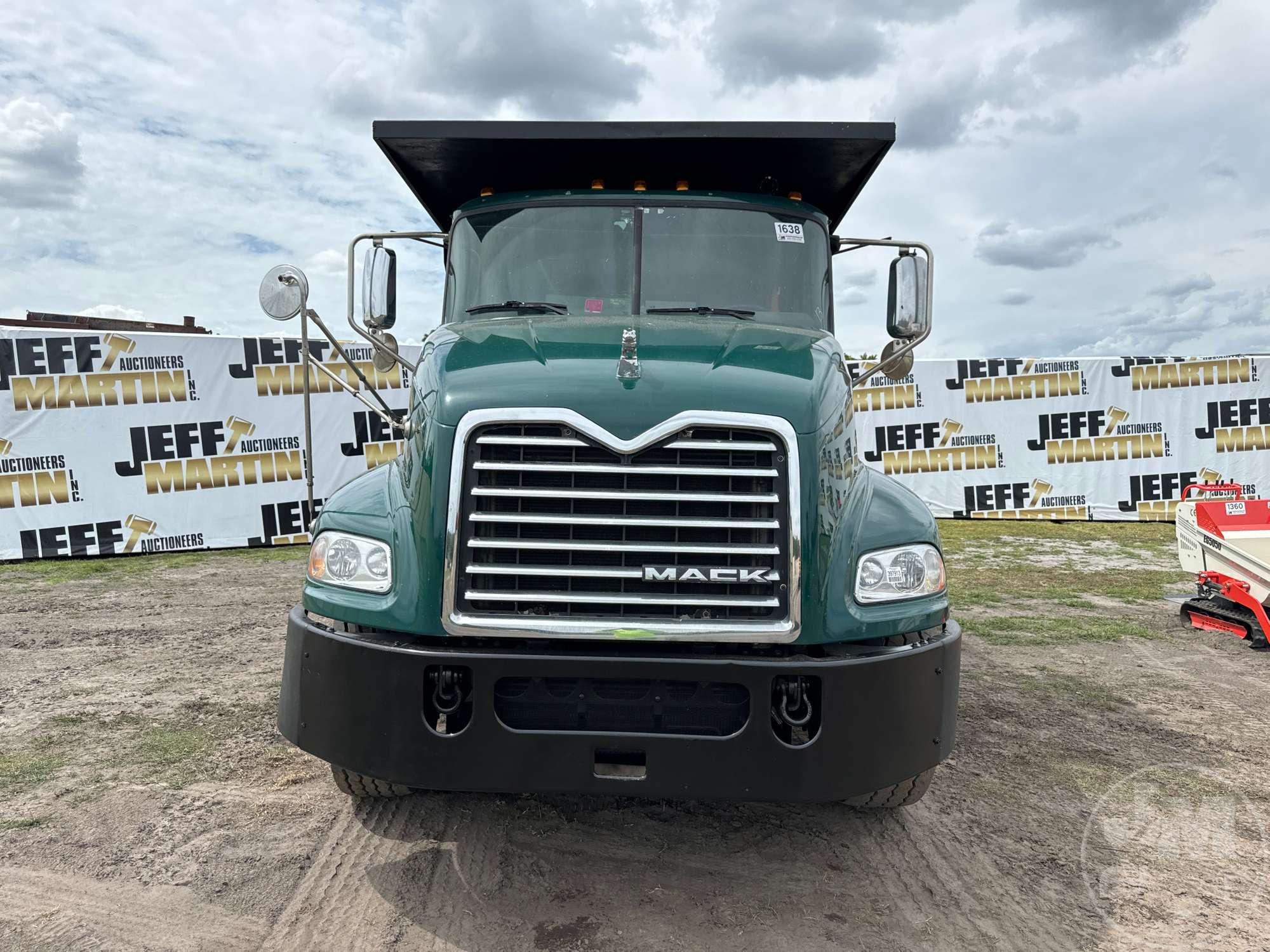 2013 MACK CXU612 SINGLE AXLE DUMP TRUCK VIN: 1M1AW01XXDM005221