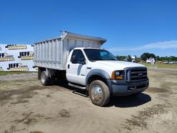 2007 FORD F-450 SINGLE AXLE DUMP TRUCK VIN: 1FDXF46P87EB35020