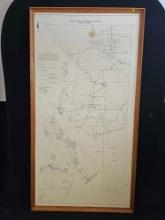 VINTAGE LARGE SUMTER COUNTY MAP - CONNECTED SYSTEM OF COUNTY ROADS, FRAMED