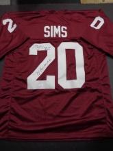 Billy Sims Oklahoma Sooners Autographed & Inscribed Custom Football Jersey JSA W coa