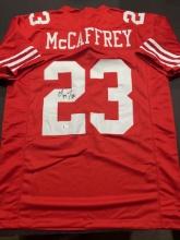 Christian McCaffery San Francisco 49ers Autographed Custom Football Jersey GA coa