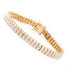 Plated 18KT Yellow Gold 0.58ctw Diamond Bracelet