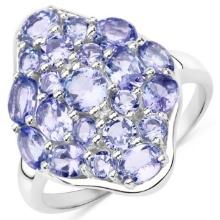 Plated Rhodium 2.69ctw Tanzanite Ring