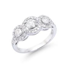 14KT White Gold 1.26ctw Diamond Ring