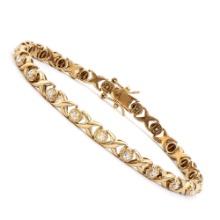 Plated 18KT Yellow Gold 0.21ctw Diamond Bracelet