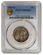 1918-D Standing Liberty Quarter PCGS MS65FH