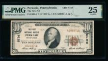 1929 $10 Perkasie PA National PMG 25