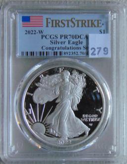 2022W Silver Eagle PCGS PR70 DCAM.