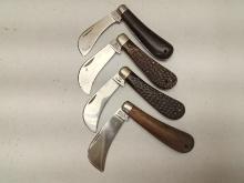 (4Pcs.) ASSORTED CASE XX FOLDING KNIVES