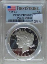 2023-S Peace Dollar PCGS PR70 DCAM .999