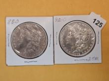 1888-O and 1892-O Morgan Dollars