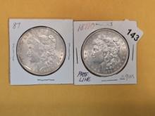 1887 and 1879-O Morgan Dollars