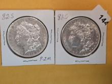 1882-S and 1881-S Morgan Dollars