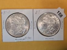 1881-O and 1889 Morgan Dollars