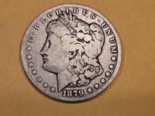 ** KEY DATE ** 1879-CC Capped CC Morgan Dollar in Very Good