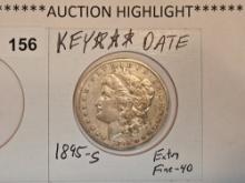 *** HIGHLIGHT *** KEY DATE 1895-S Morgan Dollar in Extra Fine - 40