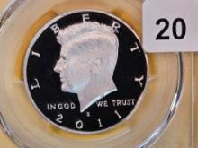 GEM! PCGS 2011-S Kennedy half Dollar in Proof 69 Deep Cameo