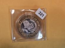 GEM Ten Dollar .999 fine silver Casino Gaming Token