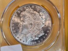 CAC 1884-O Morgan Dollar in Mint State 64