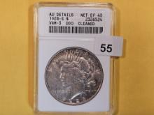 VARIETY! ANACS 1928-S Peace Dollar in About Uncirculated - details