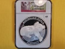 PERFECT and MASSIVE! NGC 2012-P Australia Silver $30 ONE KILO Koala