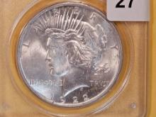 OGH! PCGS 1922 Peace Dollar in Mint State 63
