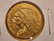 GOLD! Brilliant About Uncirculated 1926 Indian Gold $2.5 Dollars